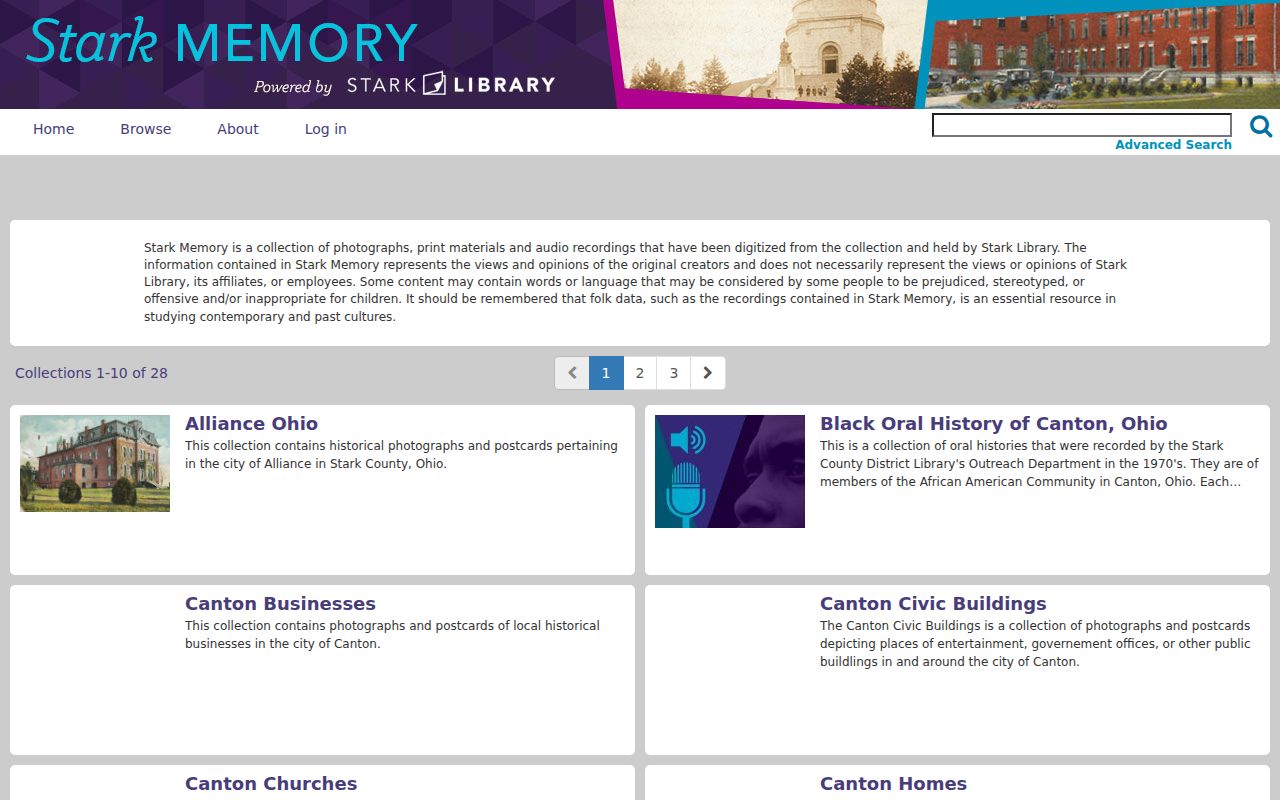 Perry Township city directory context in the Stark Memory digital collections