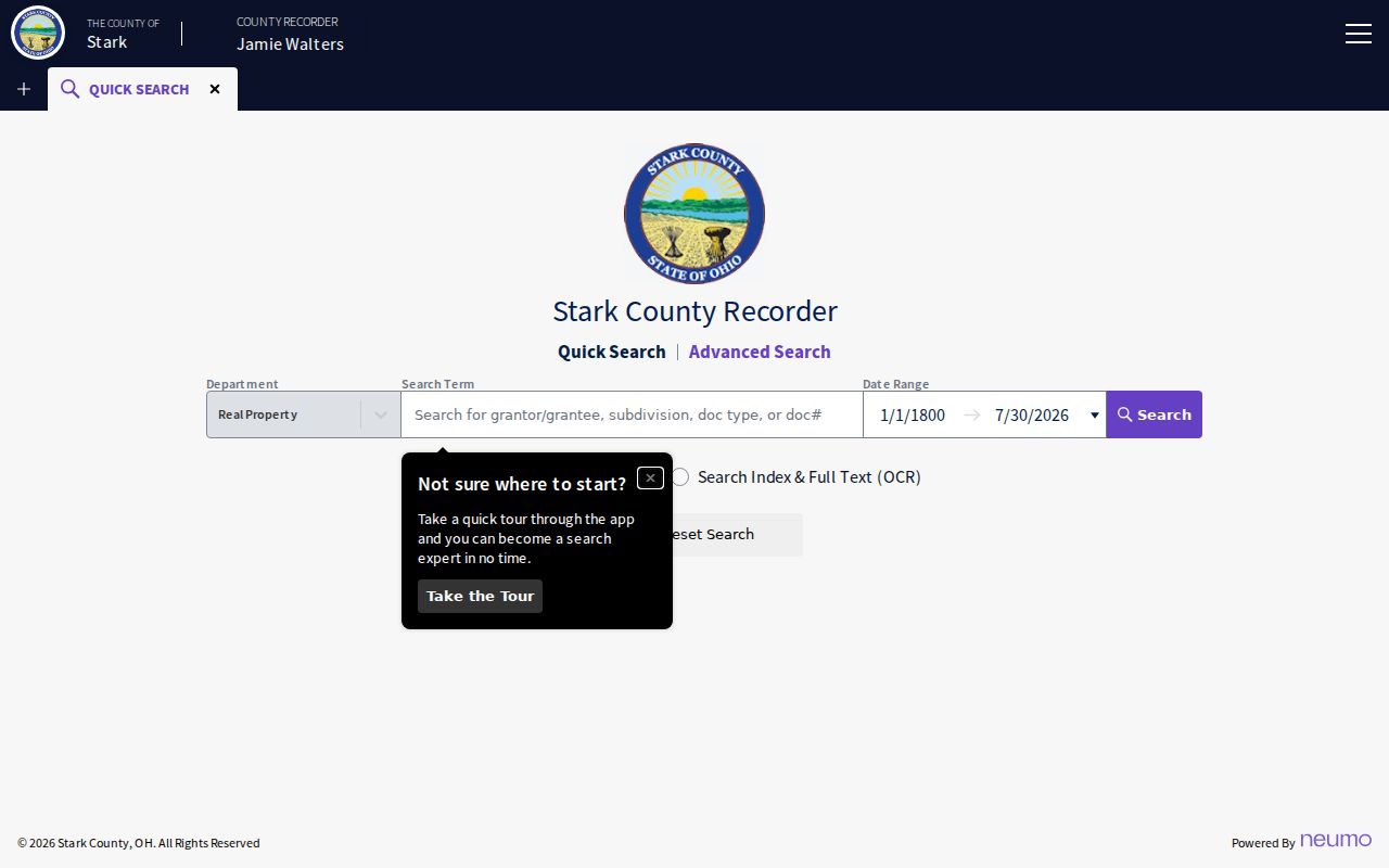 Perry Township residents directory Stark County Recorder search
